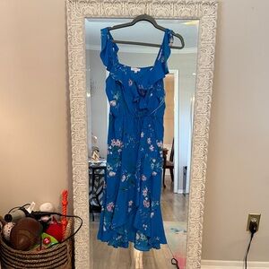 Socialite Blue Floral Midi Dress